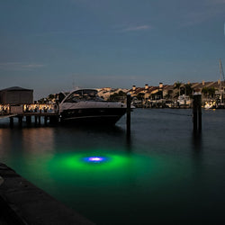 Luxury estate marine lighting system for docks, piers, ponds, and pools.